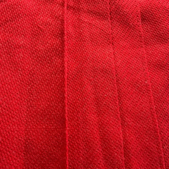 ISAAC MIZRAHI TARGET sz 14 Red Button Tweed Pleated Wool blend Wrap Skirt - Picture 3 of 11